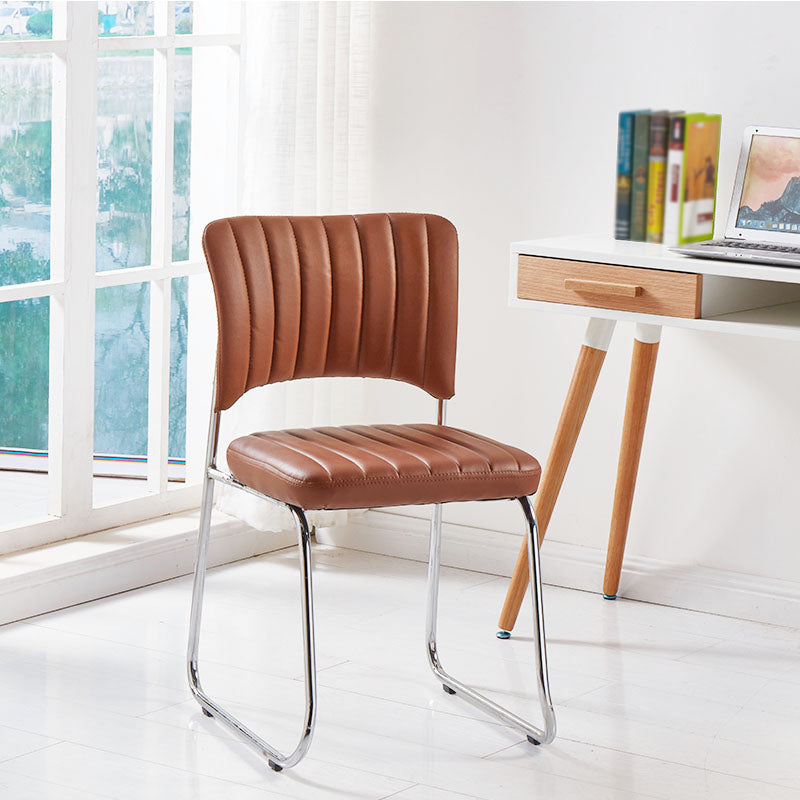 Modern Style Task Chair Mid-Back Ergonomic Armless Office Chair