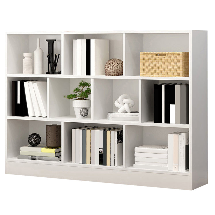 Wood Standard Bookshelf Contemporary Style Bookcase for Living Room