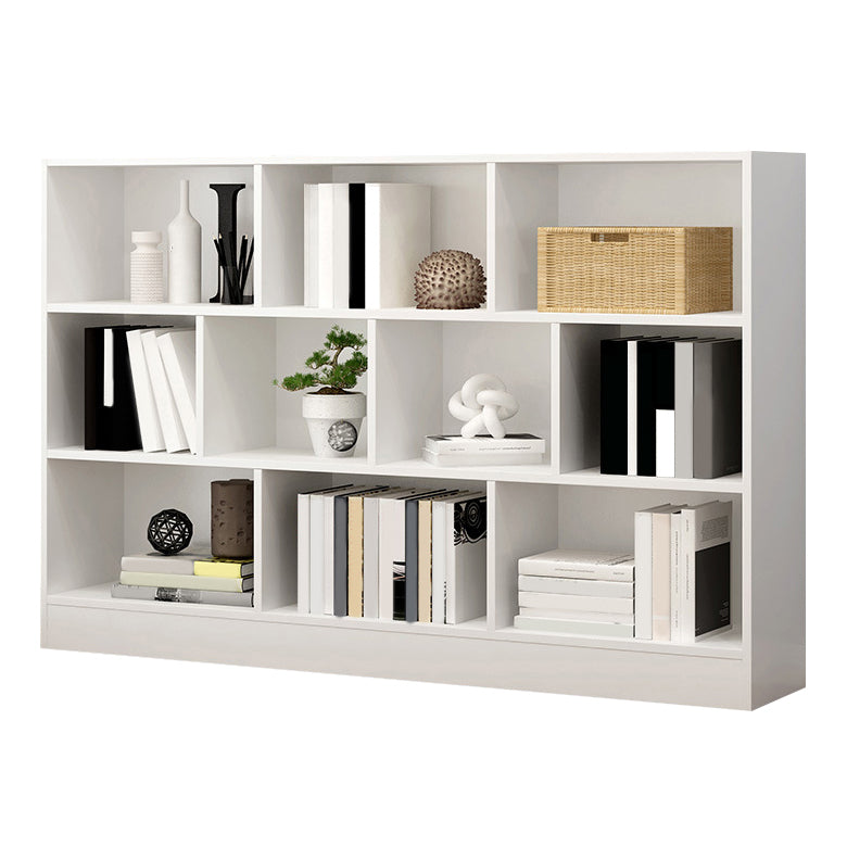 Wood Standard Bookshelf Contemporary Style Bookcase for Living Room