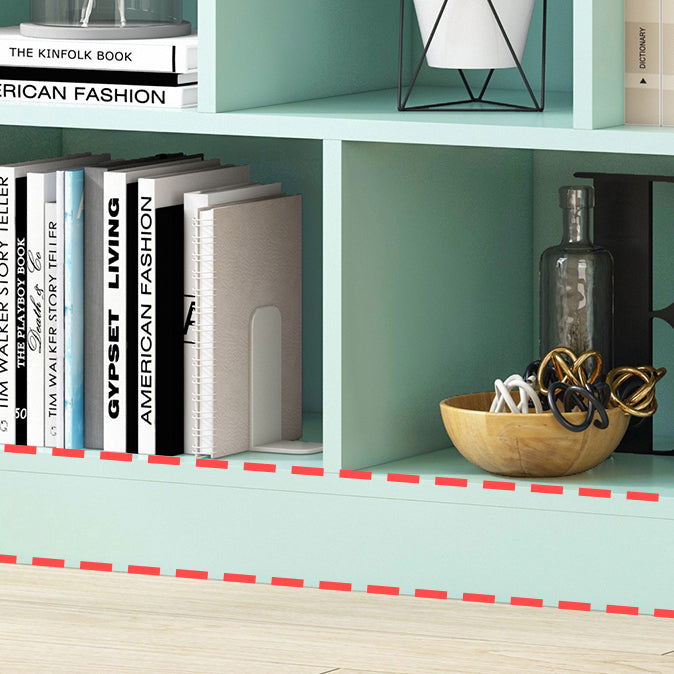 Wood Standard Bookshelf Contemporary Style Bookcase for Living Room