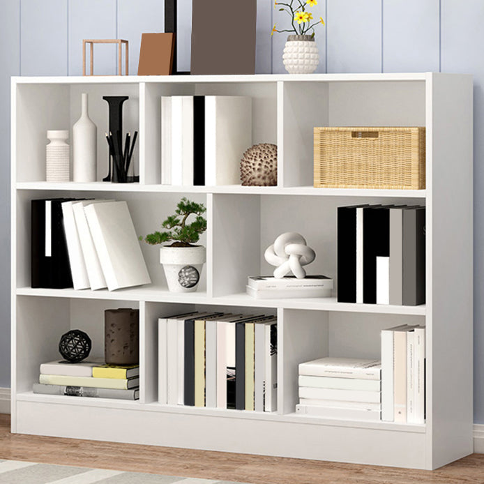 Wood Standard Bookshelf Contemporary Style Bookcase for Living Room