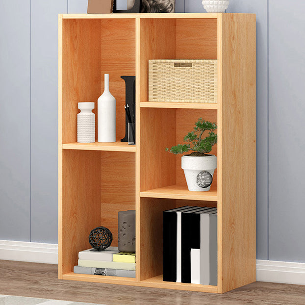 Wood Standard Bookshelf Contemporary Style Bookcase for Living Room