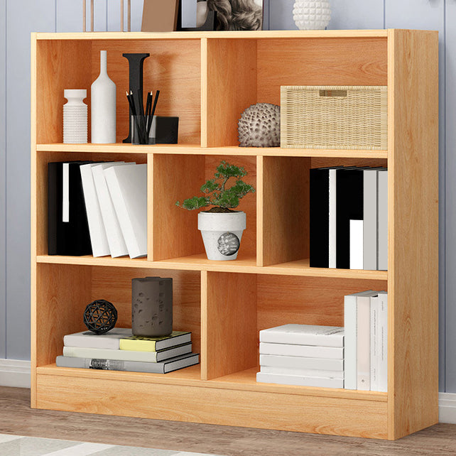 Wood Standard Bookshelf Contemporary Style Bookcase for Living Room
