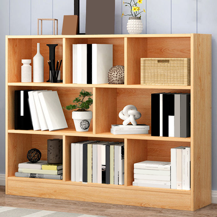 Wood Standard Bookshelf Contemporary Style Bookcase for Living Room