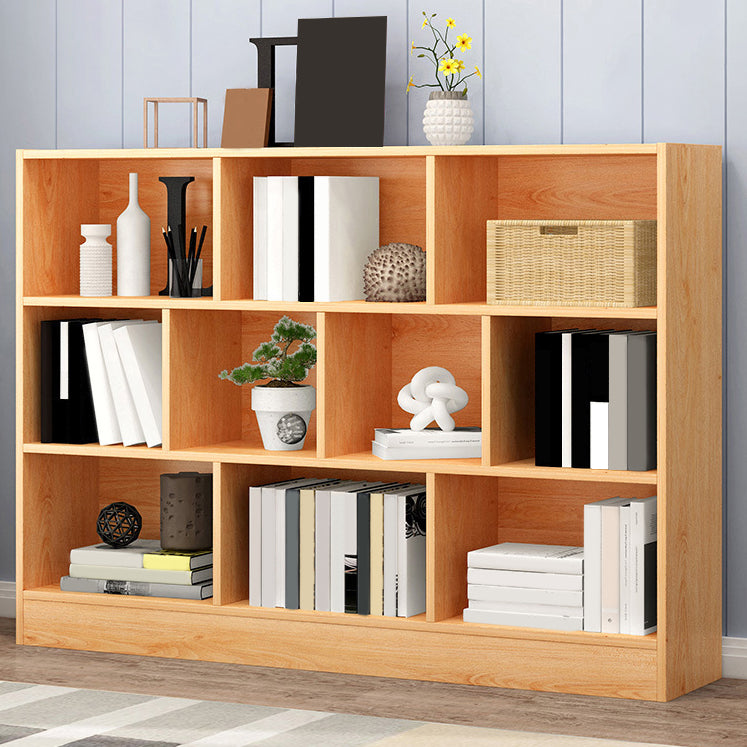 Wood Standard Bookshelf Contemporary Style Bookcase for Living Room