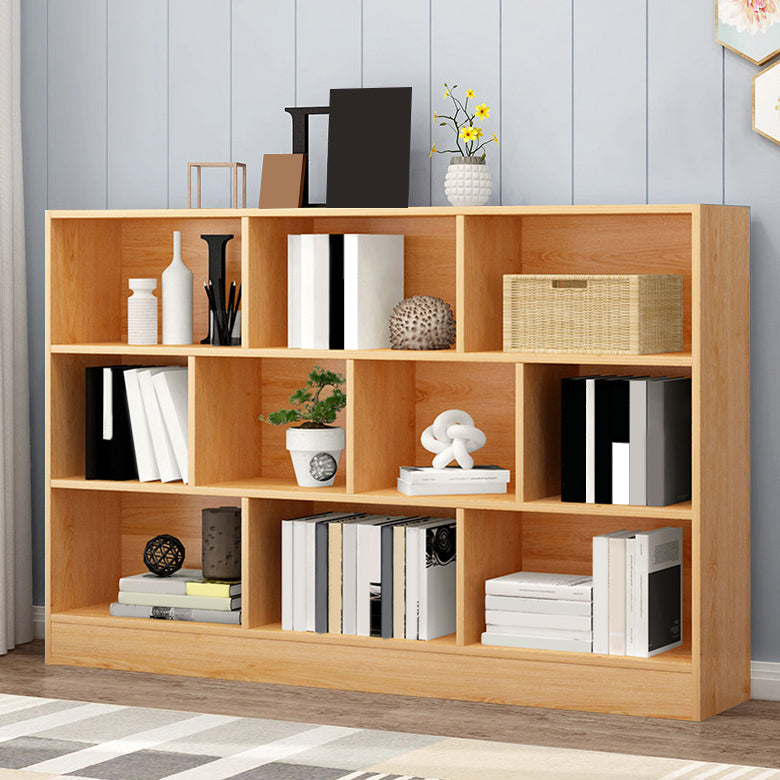 Wood Standard Bookshelf Contemporary Style Bookcase for Living Room