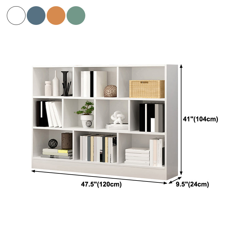 Wood Standard Bookshelf Contemporary Style Bookcase for Living Room