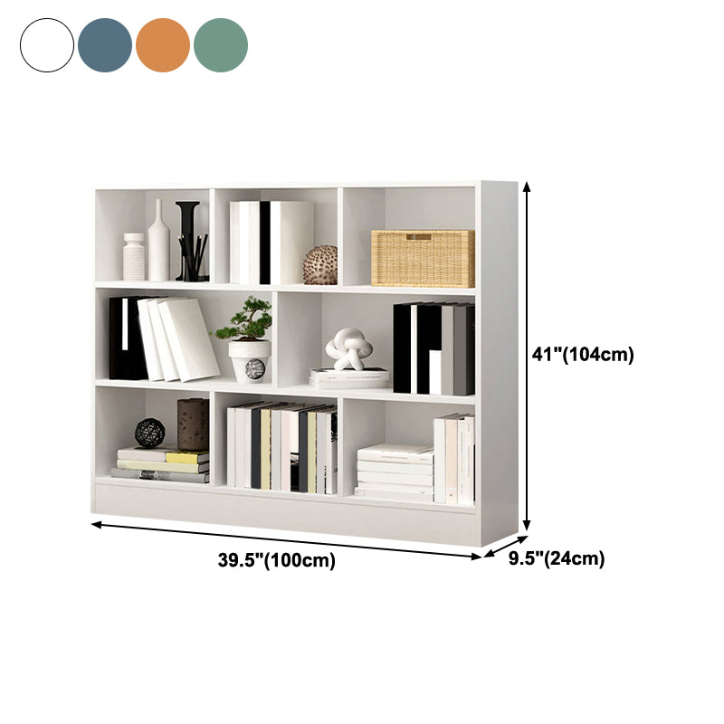 Wood Standard Bookshelf Contemporary Style Bookcase for Living Room
