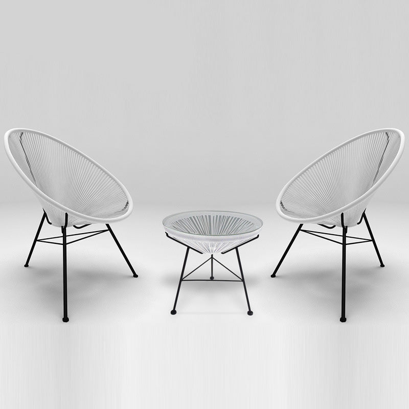 31.49" L x 37.40" W x 37.40" H Papasan Chair Armless Accent Chair for Living Room