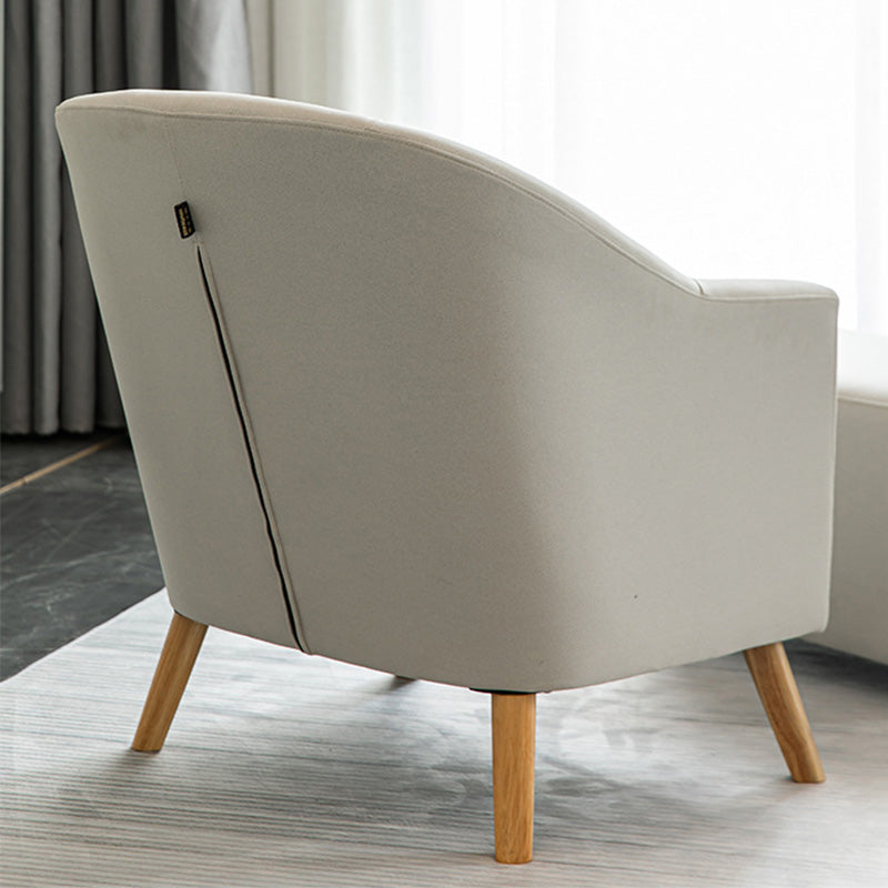 26.77" L * 27.55" W * 32.67" H Bonded Leather Barrel Accent Chair Sloped Arms Barrel Chair