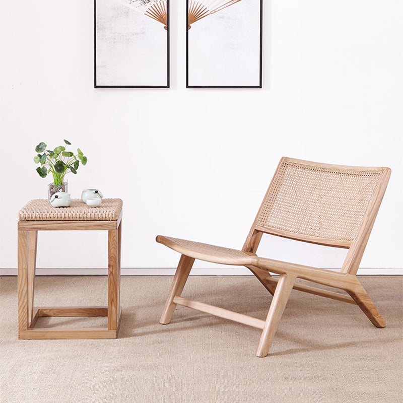 Wood Armless Chair Slipper Accent Chair Tight Back Chair for Living Room