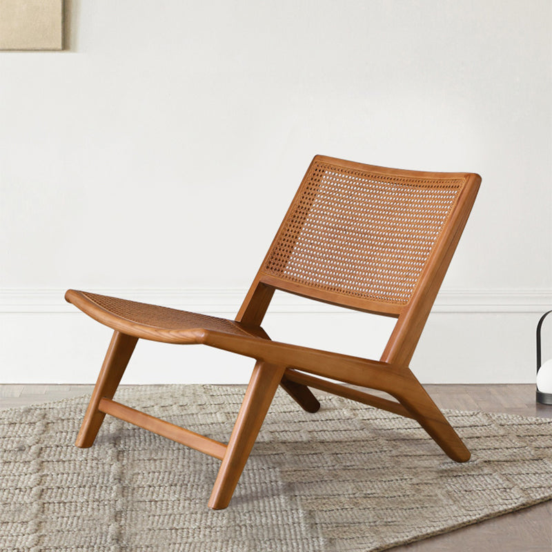 Wood Armless Chair Slipper Accent Chair Tight Back Chair for Living Room