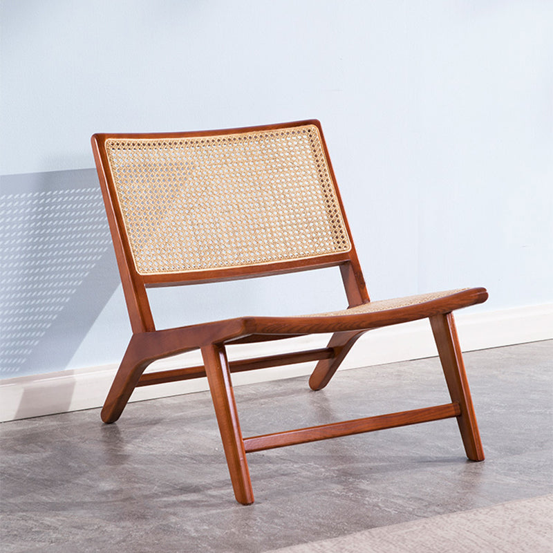 Wood Armless Chair Slipper Accent Chair Tight Back Chair for Living Room