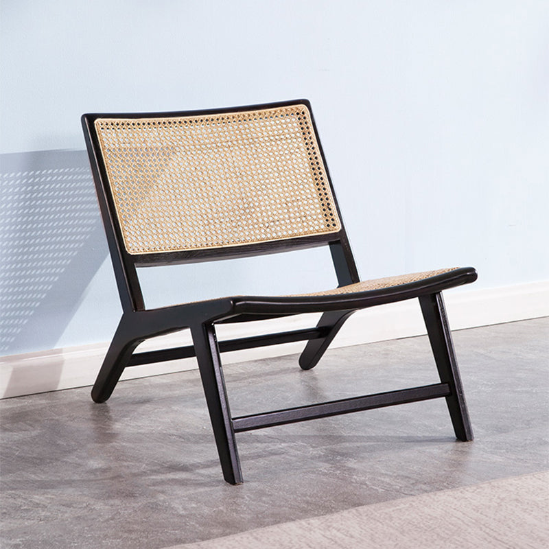 Wood Armless Chair Slipper Accent Chair Tight Back Chair for Living Room