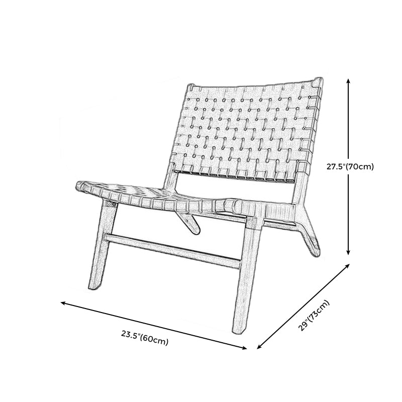 Wood Armless Chair Slipper Accent Chair Tight Back Chair for Living Room