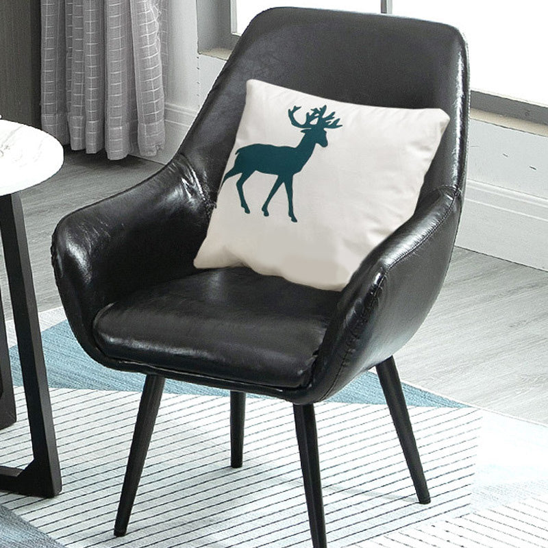 24.8"Wide Bonded Leather Arm Chair with Basic Four Legs and Flared Arms