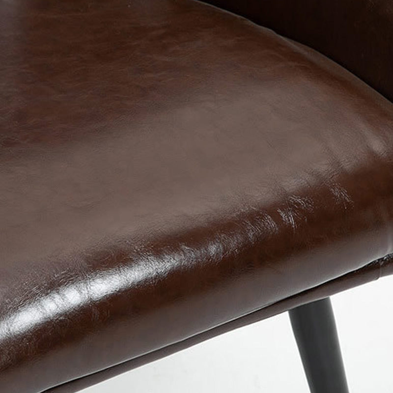 24.8"Wide Bonded Leather Arm Chair with Basic Four Legs and Flared Arms