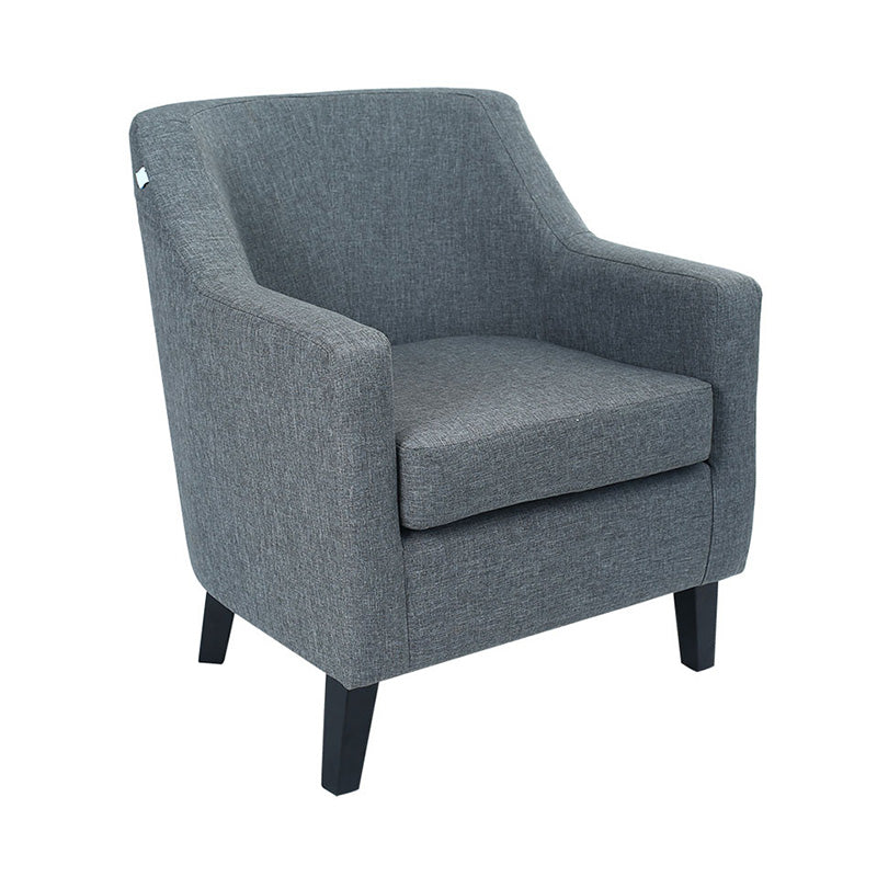 27.5"Wide Linen Arm Chair with Pillow Back and Basic Four Legs