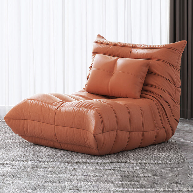 Bonded Leather Armless Chair 34.6"L x 39.3"W x 28.3" H Chair for Living Room