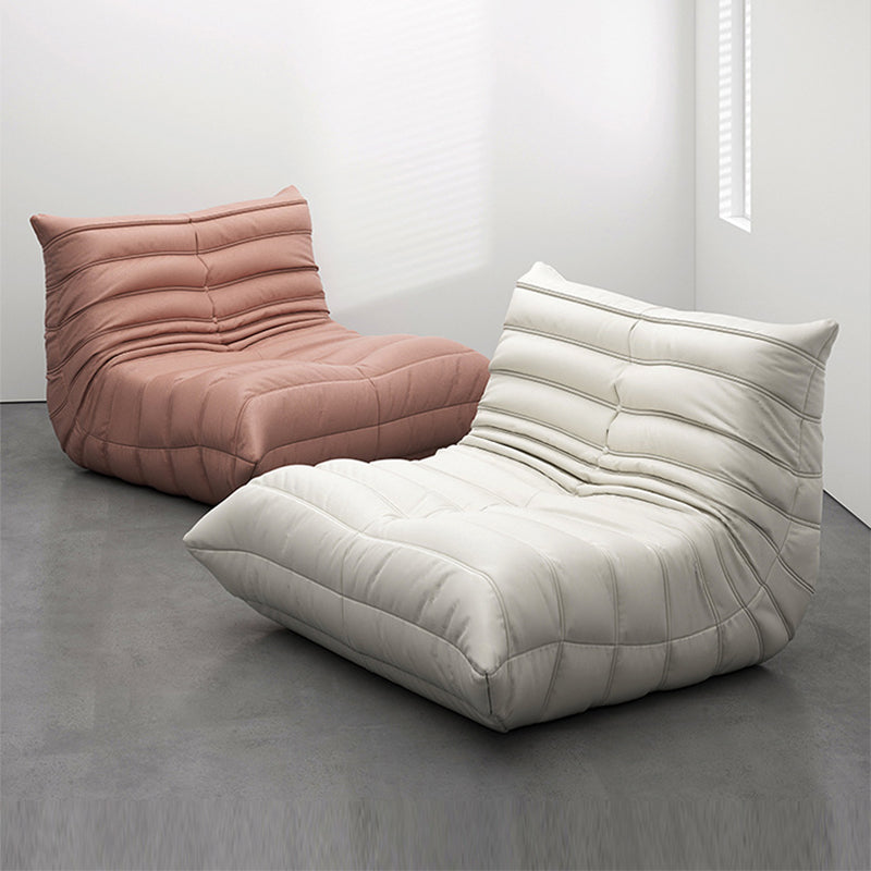 Bonded Leather Armless Chair 34.6"L x 39.3"W x 28.3" H Chair for Living Room