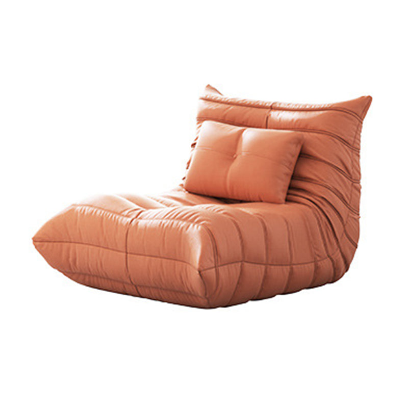 Bonded Leather Armless Chair 34.6"L x 39.3"W x 28.3" H Chair for Living Room