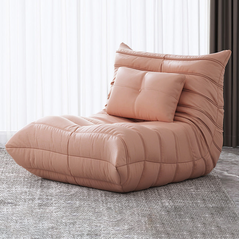 Bonded Leather Armless Chair 34.6"L x 39.3"W x 28.3" H Chair for Living Room