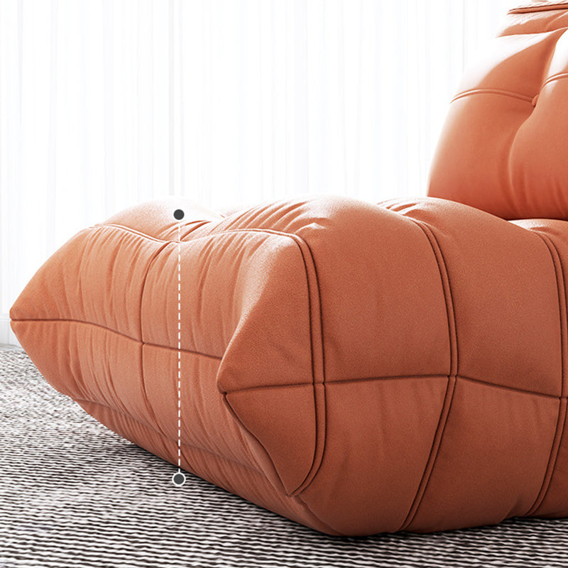 Bonded Leather Armless Chair 34.6"L x 39.3"W x 28.3" H Chair for Living Room