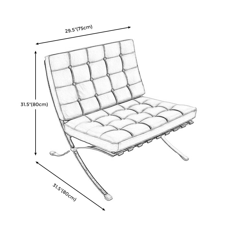 Armless Tufted Cushions Chair 29.5"L x 31.5"W x 31.5" H Chair for Living Room
