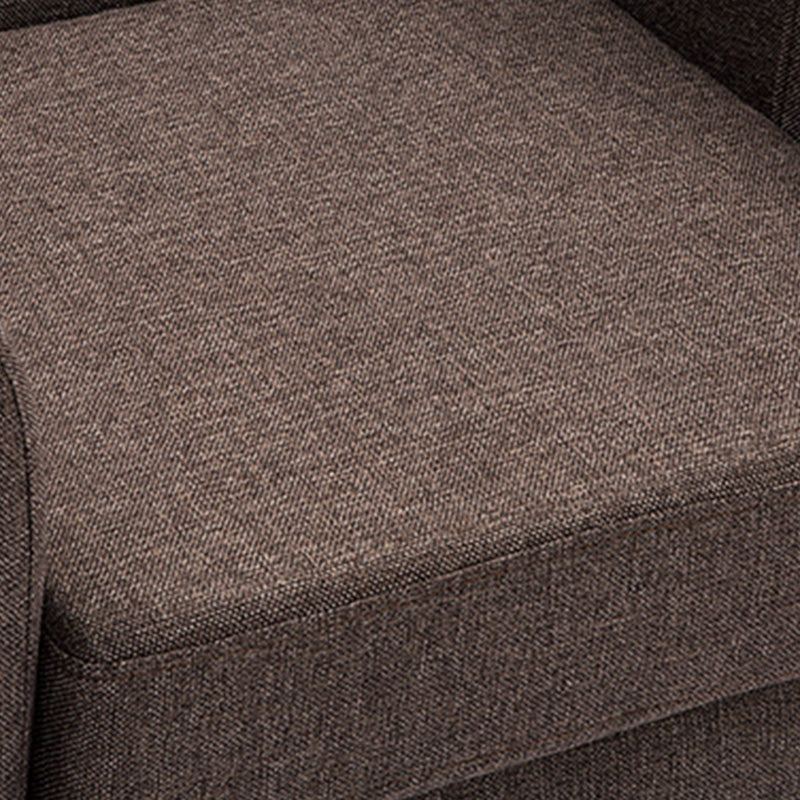 26.77" L x 27.55" W x 32.67" H Linen Barrel Accent Chair Sloped Arms Barrel Chair