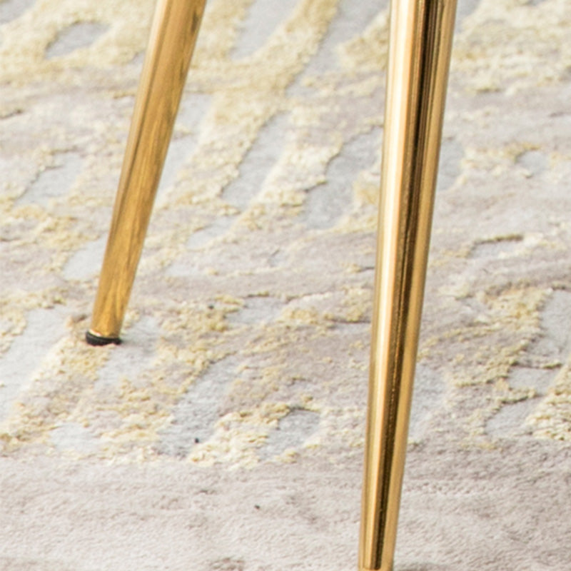 24.4"Wide Velvet Sloped Arms Barrel Chair with Basic Four Legs and Sewn Pillow Back