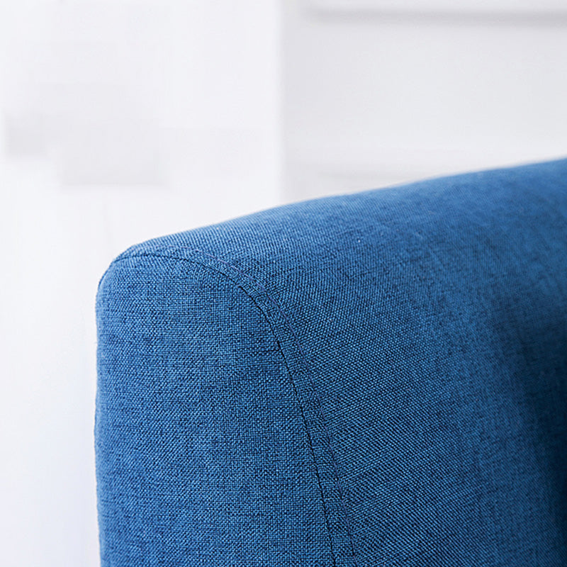 27.5"Wide Faux Leather/Linen Blend Tight Back Arm Chair with Basic Four Legs