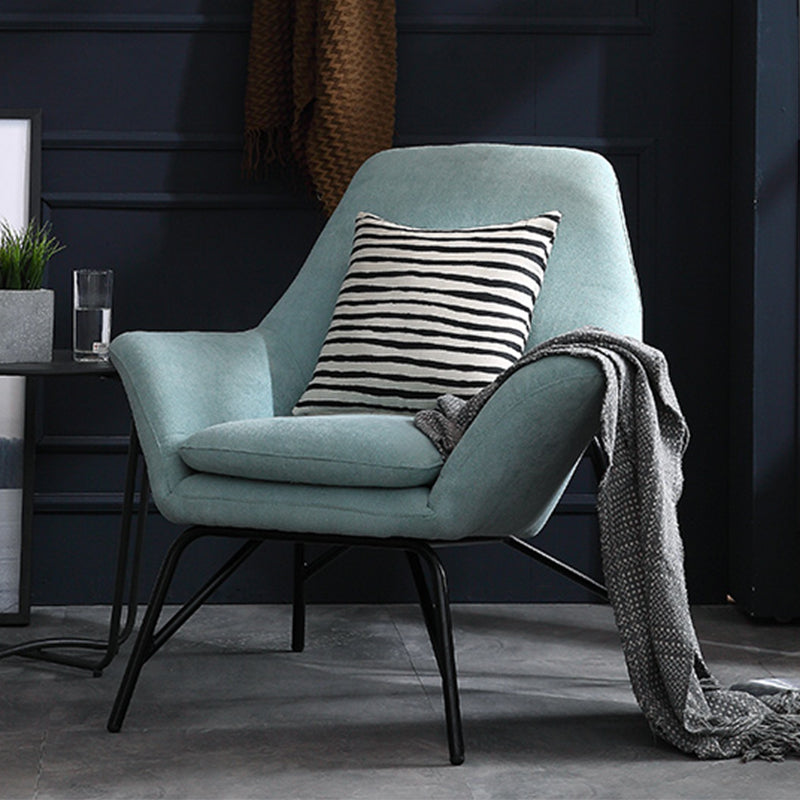 33.46" L x 30.70" W x 34.64" H Linen Accent Chair Flared Arms Lounge Chair