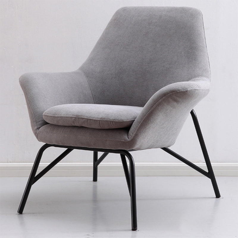 33.46" L x 30.70" W x 34.64" H Linen Accent Chair Flared Arms Lounge Chair