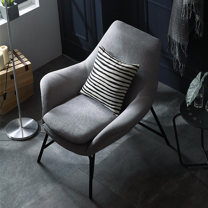 33.46" L x 30.70" W x 34.64" H Linen Accent Chair Flared Arms Lounge Chair