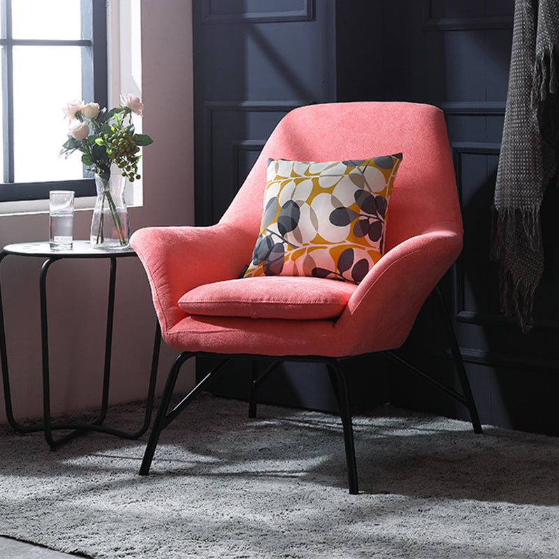 33.46" L x 30.70" W x 34.64" H Linen Accent Chair Flared Arms Lounge Chair