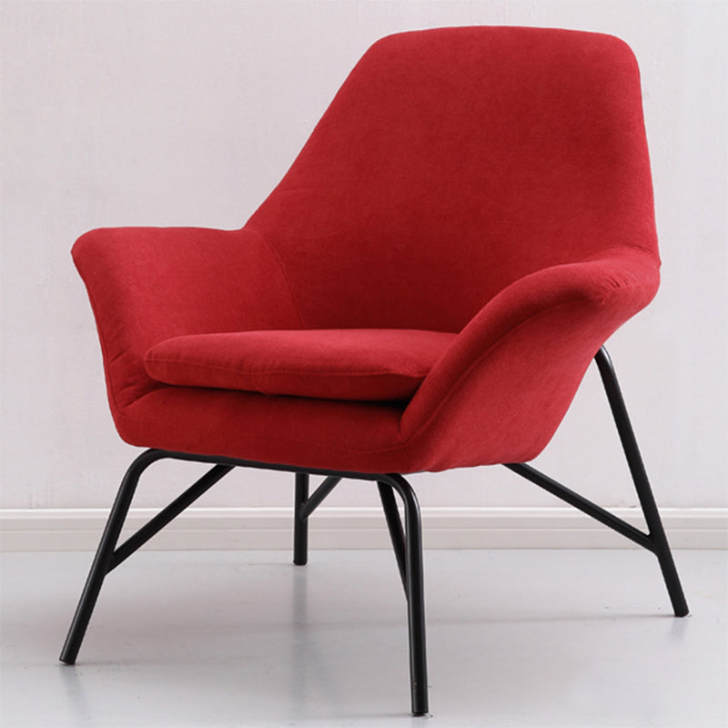 33.46" L x 30.70" W x 34.64" H Linen Accent Chair Flared Arms Lounge Chair