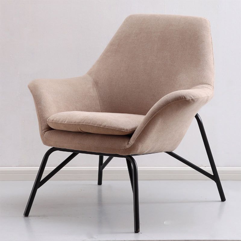 33.46" L x 30.70" W x 34.64" H Linen Accent Chair Flared Arms Lounge Chair