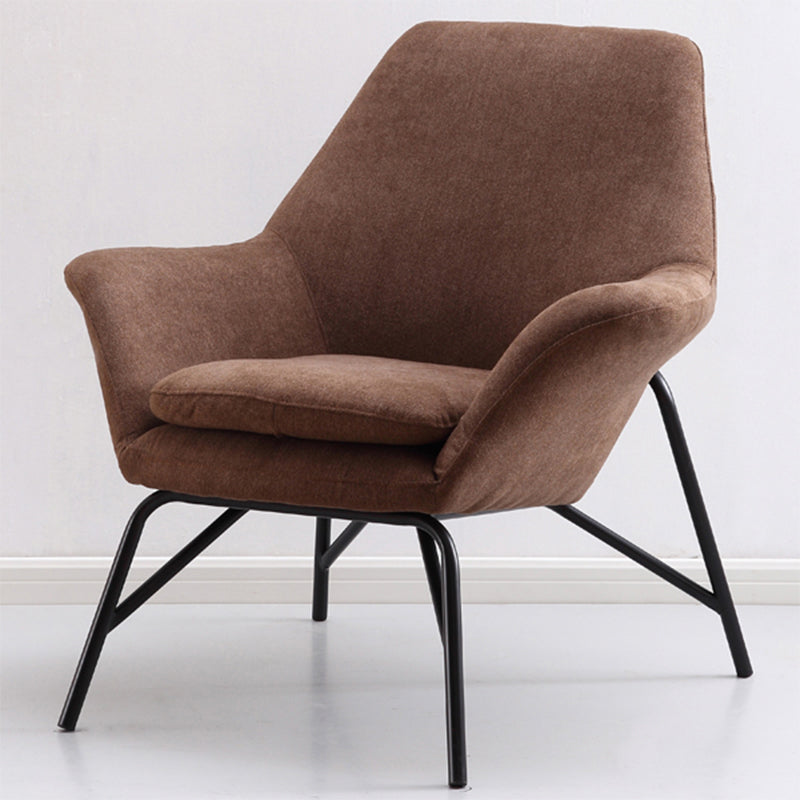 33.46" L x 30.70" W x 34.64" H Linen Accent Chair Flared Arms Lounge Chair