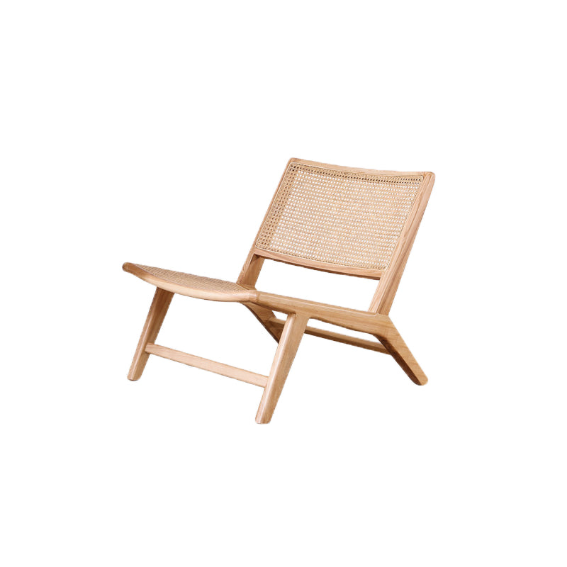 Wood Slipper Accent Chair Solid Wood Frame Armless Chair for Living Room