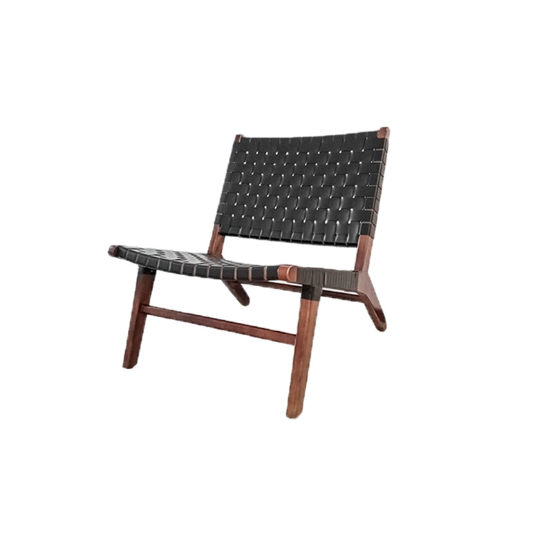 Wood Slipper Accent Chair Solid Wood Frame Armless Chair for Living Room