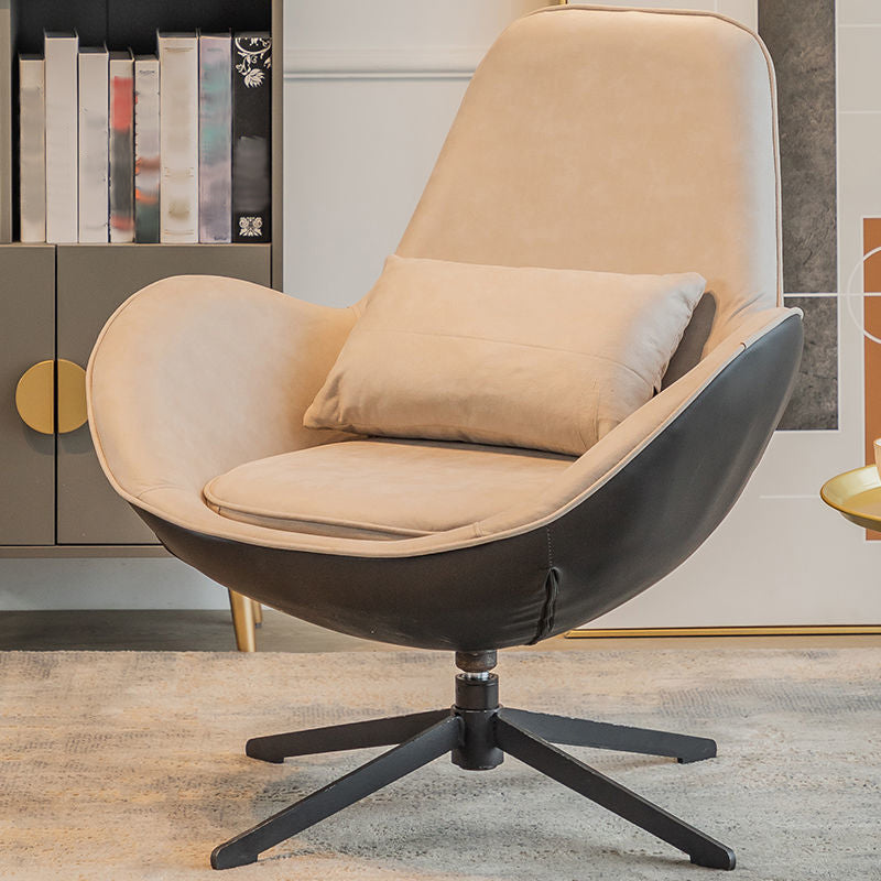 33.07" L x 30.31" W x 33.46" H Faux Leather Flared Arms Chair for Bedroom