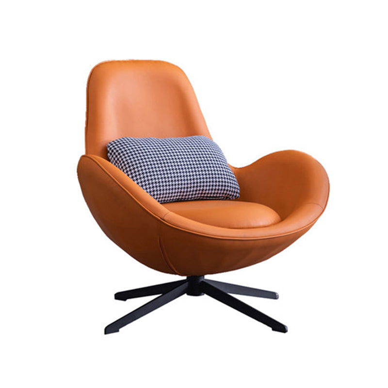 33.07" L x 30.31" W x 33.46" H Faux Leather Flared Arms Chair for Bedroom