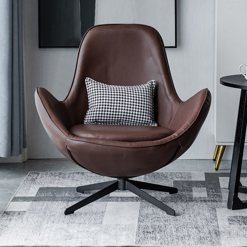 33.07" L x 30.31" W x 33.46" H Faux Leather Flared Arms Chair for Bedroom