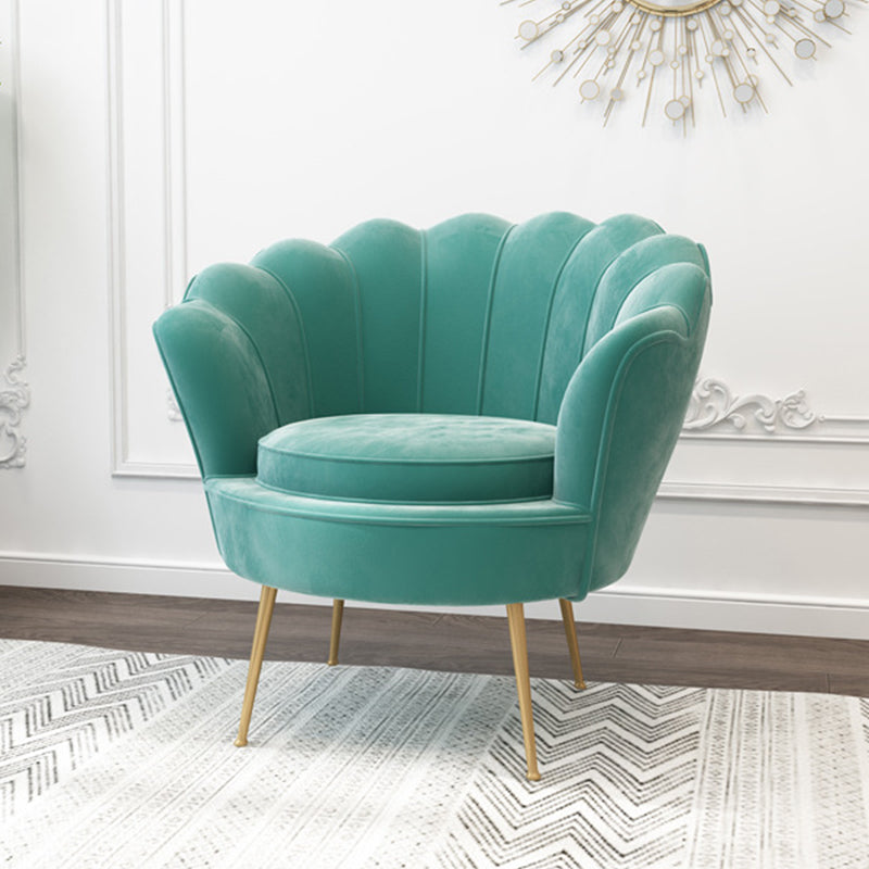 28.74" L x 28.74" W x 30.70" H Barrel Chair Sewn Pillow Back Accent Chair