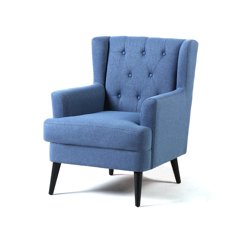 29.5"Wide Velvet/Cotton Blend Arm Chair with Basic Four Leg and Tufted Back