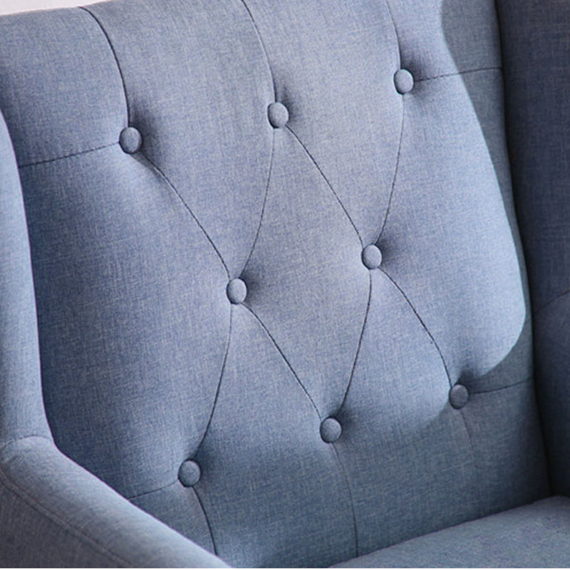 29.5"Wide Velvet/Cotton Blend Arm Chair with Basic Four Leg and Tufted Back