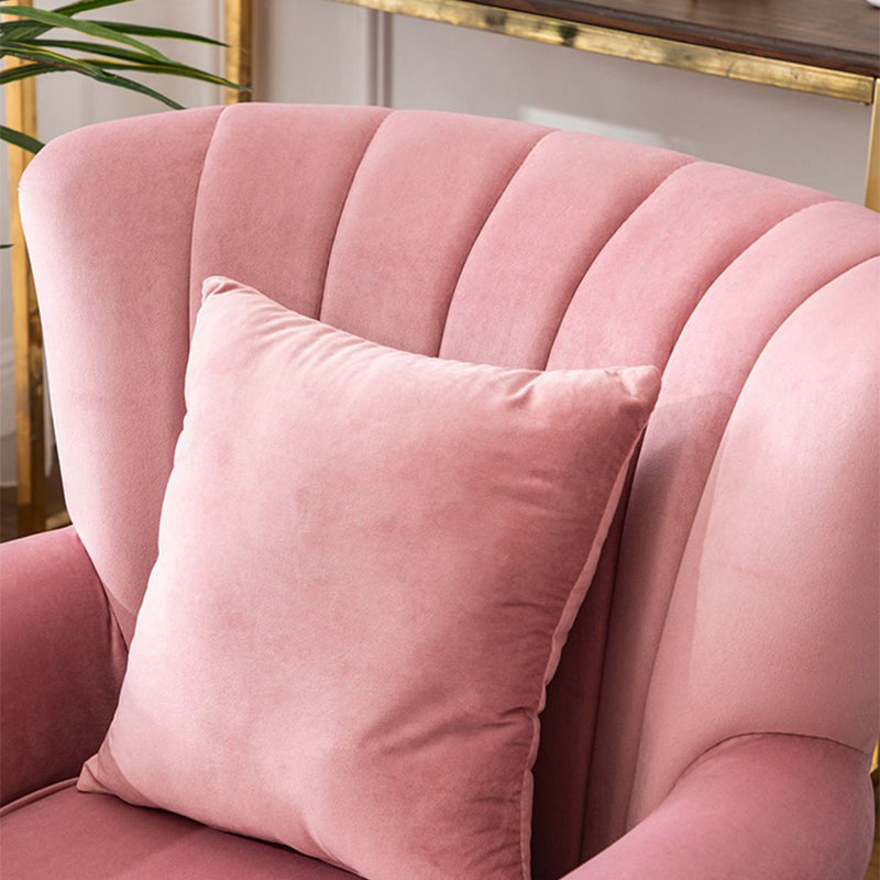 Modern 29.5"Wide Rolled Arms Nailhead Trim Single Sofa Chair with Sewn Pillow Back