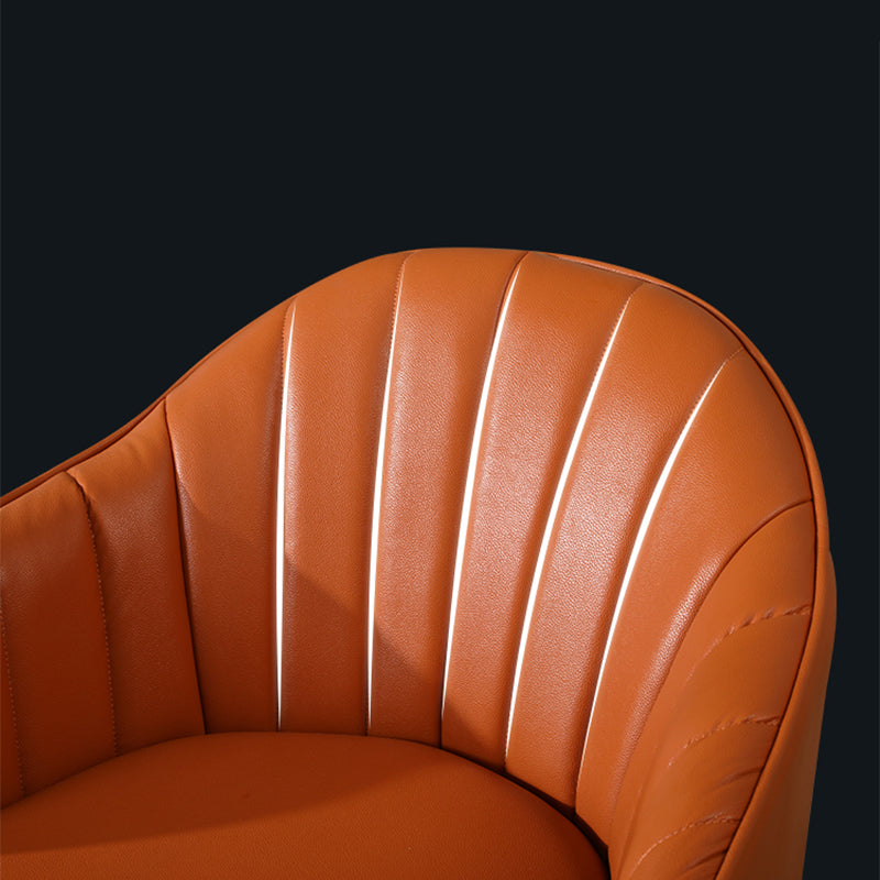 24.80" L x 29.52" W x 28.74" H Barrel Accent Chair Sloped Arm Chair for Living Room