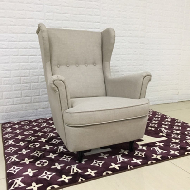 Linen Arm Chair 32.2 "L x 37.8"W x 39.8"H Solid Wood Frame Chair