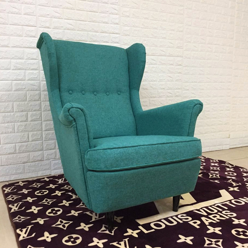 Linen Arm Chair 32.2 "L x 37.8"W x 39.8"H Solid Wood Frame Chair